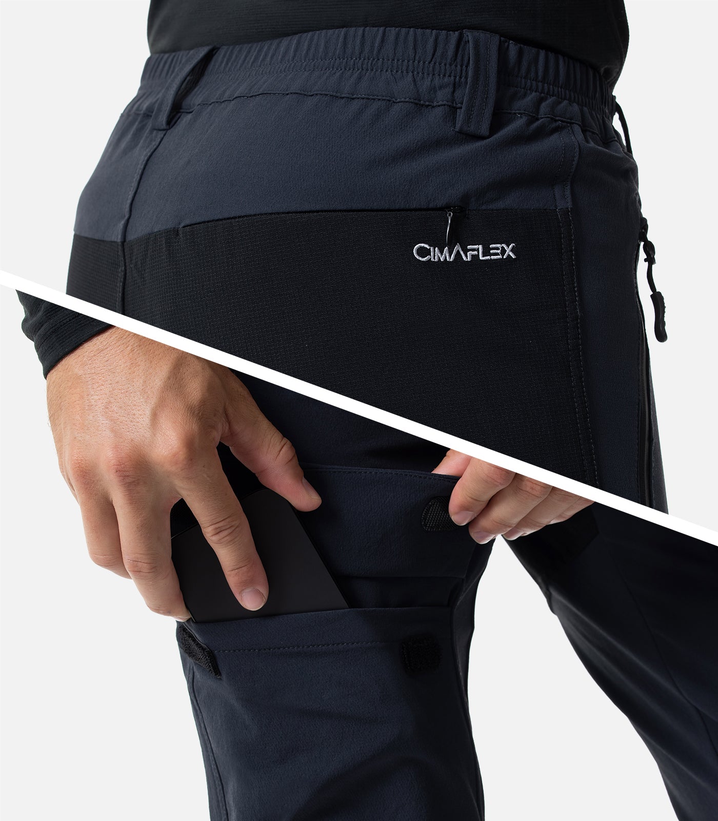 cimalp-laos-court-6-h-pantalon-rando-homme-anthracite-stretch image 6