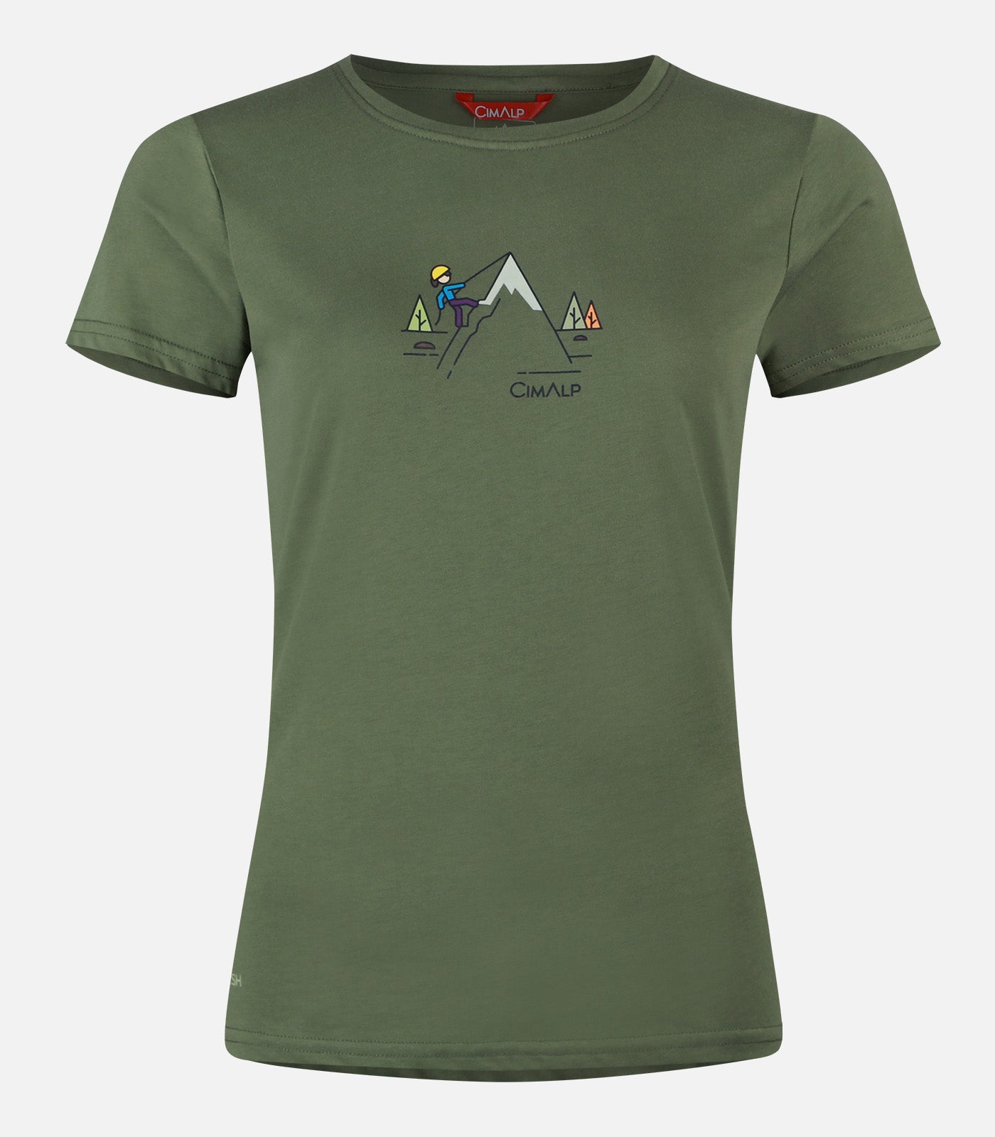 cimalp-alpinist-f-t-shirt-rando-femme-kaki-anti-uv image 2