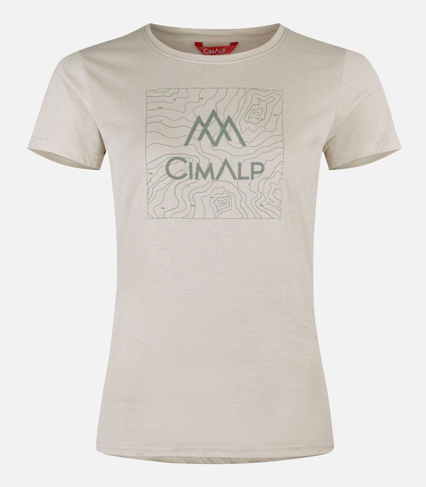 cimalp-map-2-f-t-shirt-randonn-e-femme-beige-anti-uv image 2