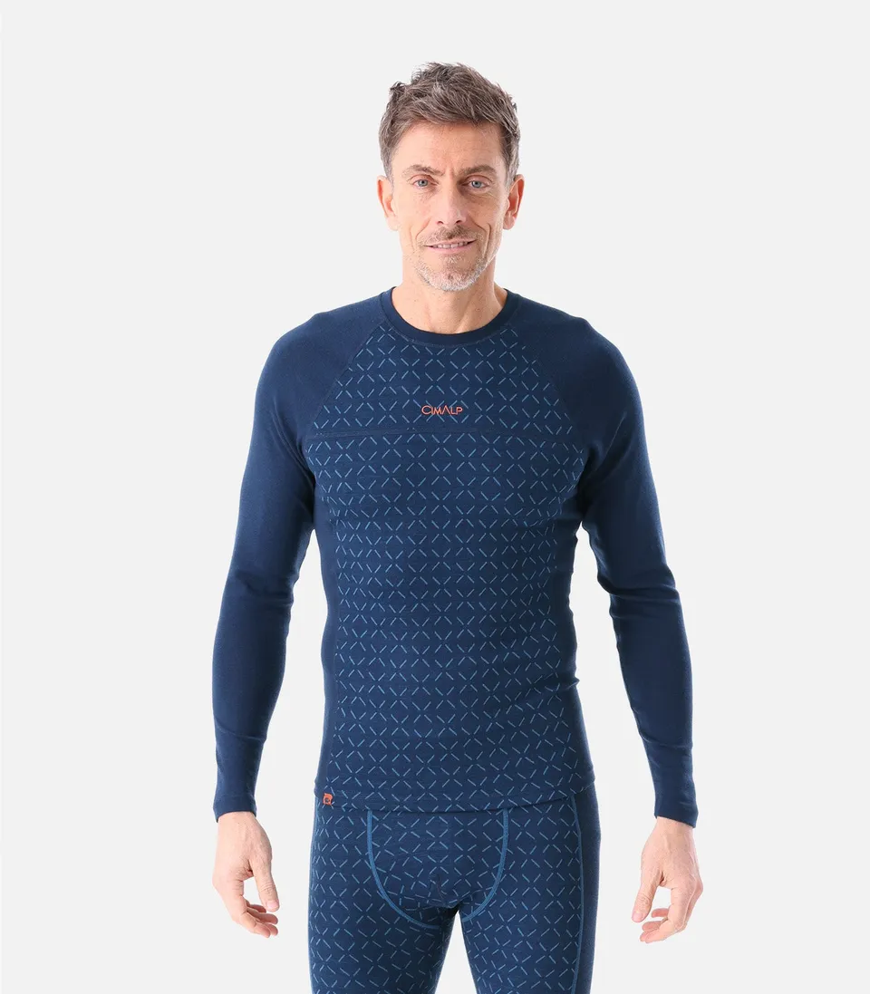 cimalp-wool-top-2-h-haut-m-rinos-homme-bleu-fonc-thermique image 1