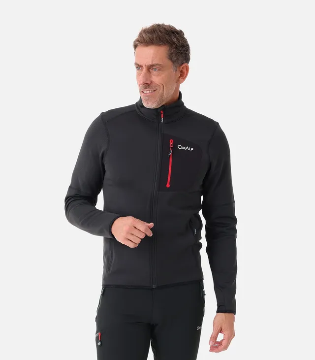 cimalp-brevent-2-h-veste-polaire-homme-vert-fonc-stretch image 1