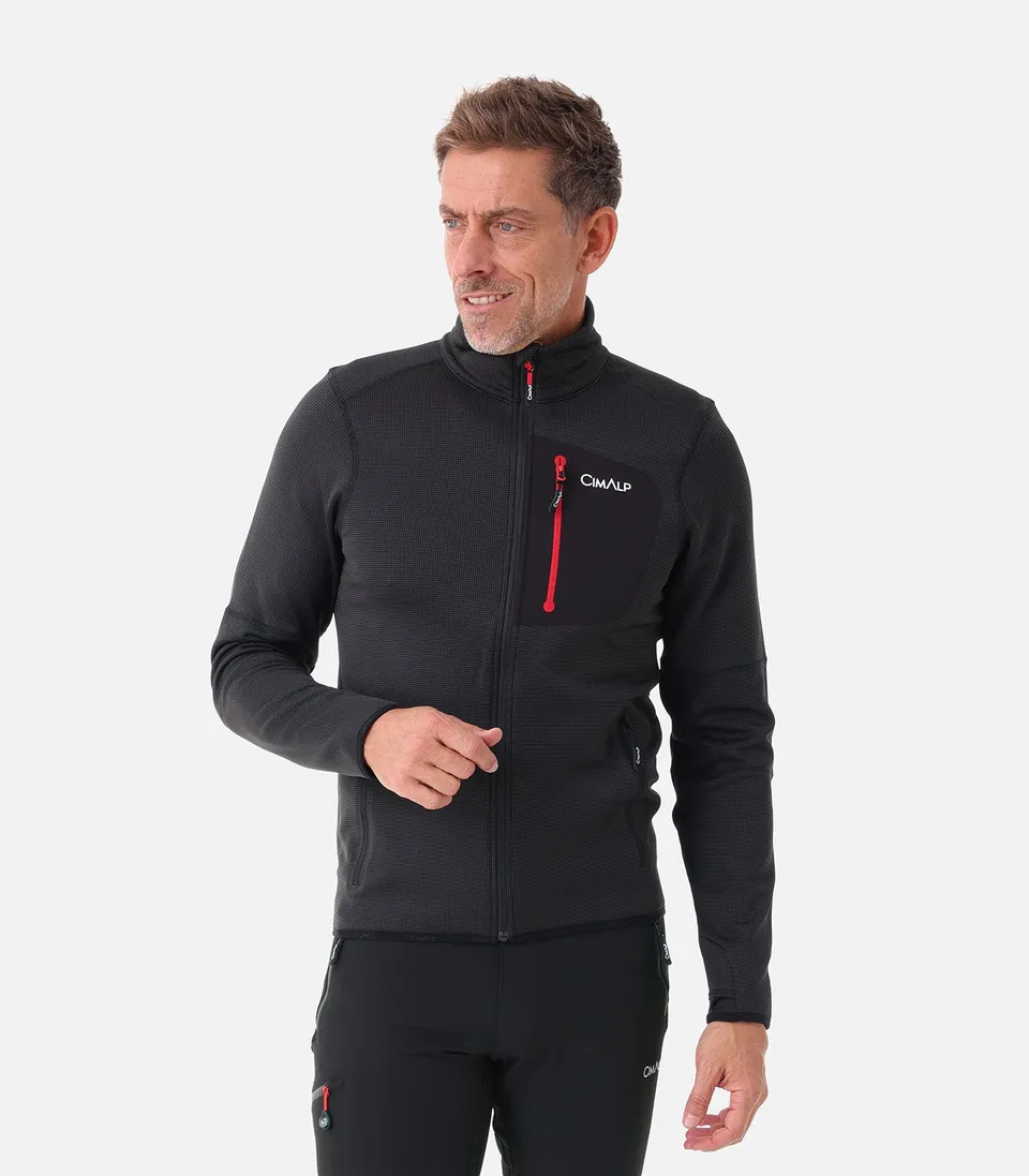 cimalp-brevent-2-h-veste-polaire-homme-vert-fonc-stretch image 1