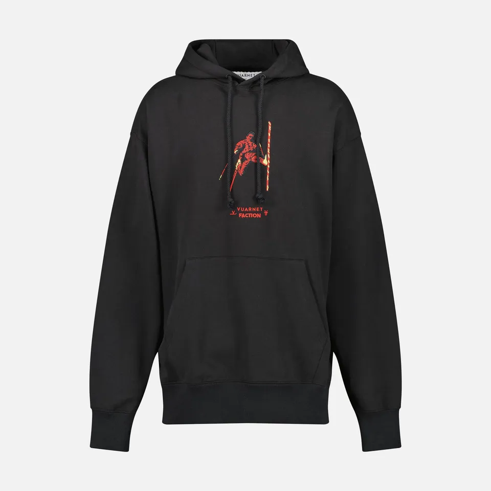 faction-x-vuarnet-hoodie-mogul-sweat-capuche-noir-m image 1
