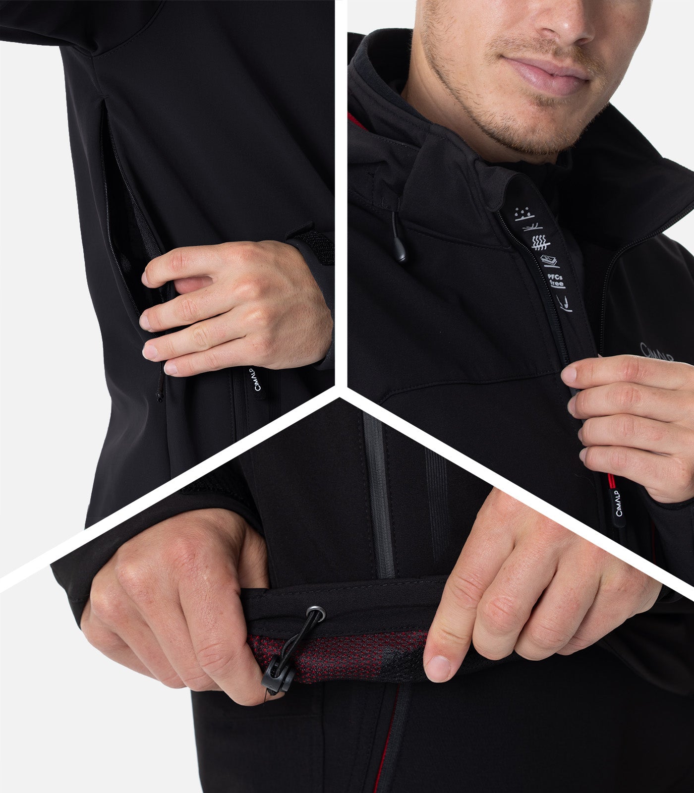 cimalp-dynamic-6-h-veste-softshell-homme-rouge-stretch image 5