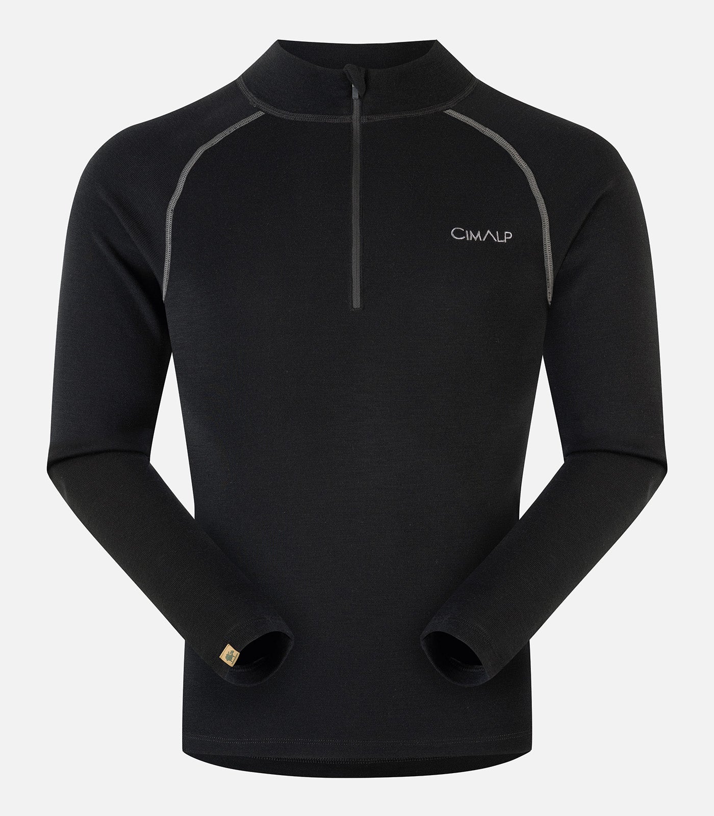 cimalp-wool-zip-240-h-sous-v-tement-thermique-m-rinos-noir image 7