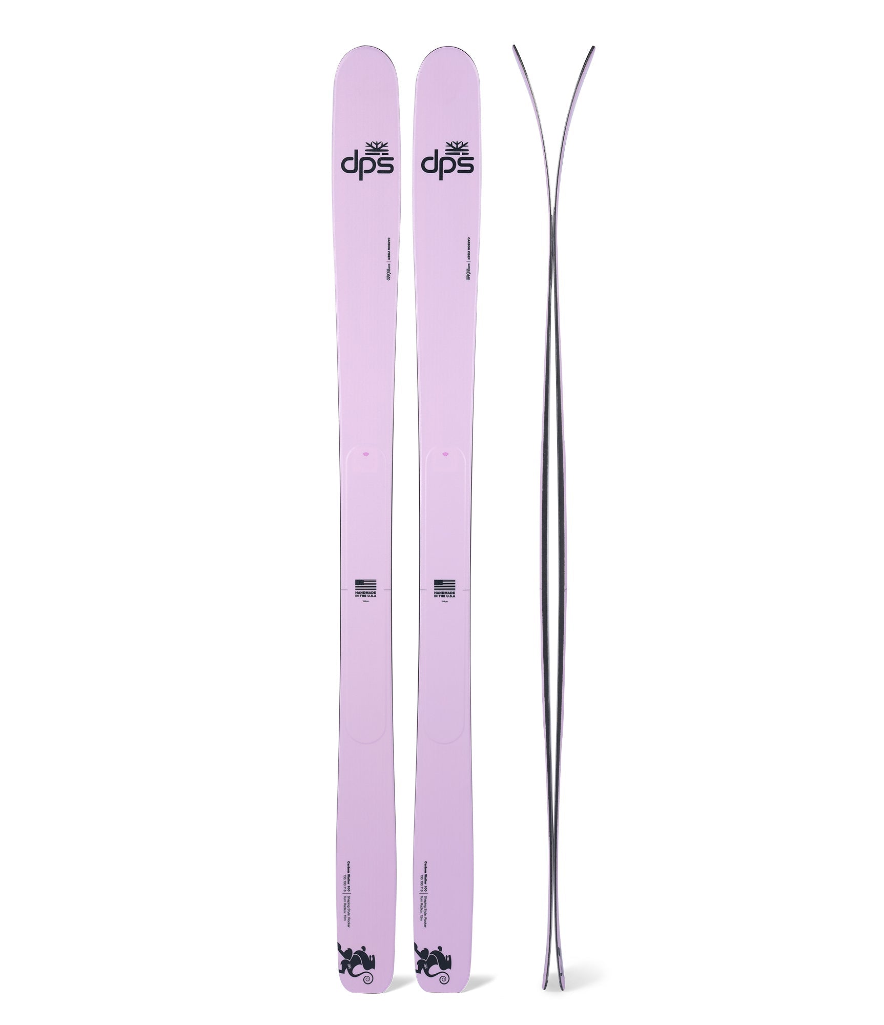 dps-wailer-100-skis-freeride-himalayan-pink-179cm-carbone image 1