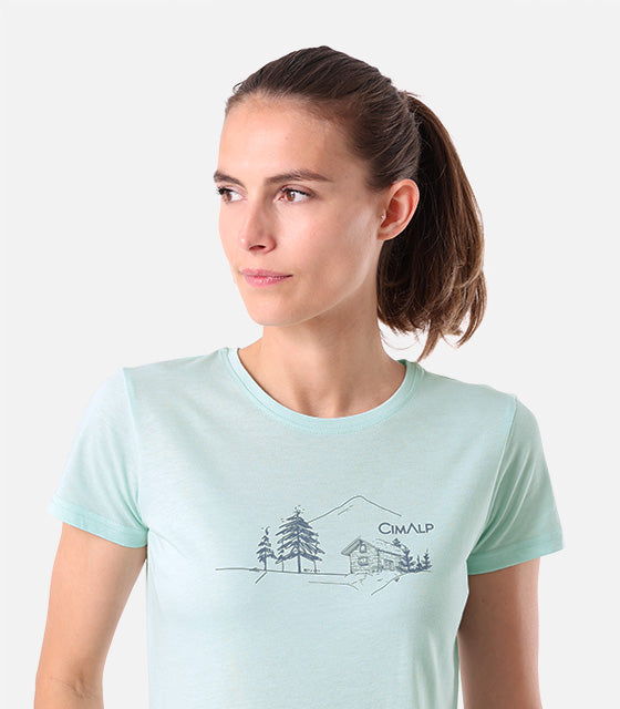 cimalp-shelter-f-t-shirt-randonn-e-femme-vert-respirant image 4