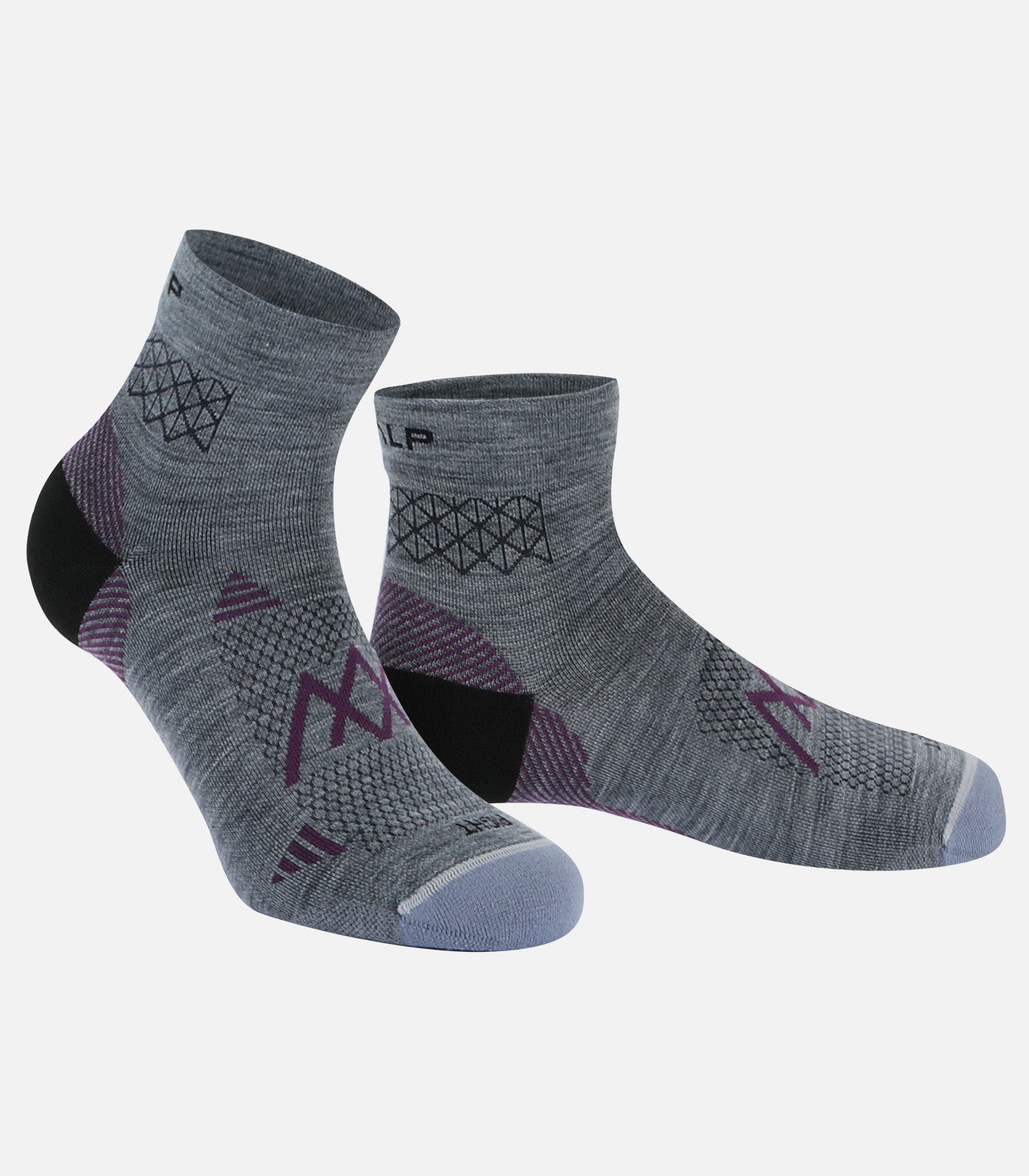 cimalp-run-mid-chaussettes-randonn-e-noir-blanc-merinos image 6