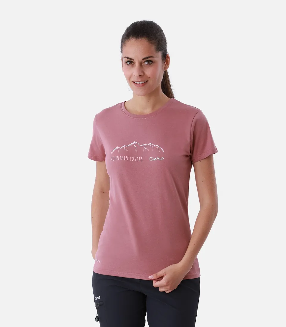 cimalp-mountain-2-f-t-shirt-rando-femme-rose-anti-uv image 1