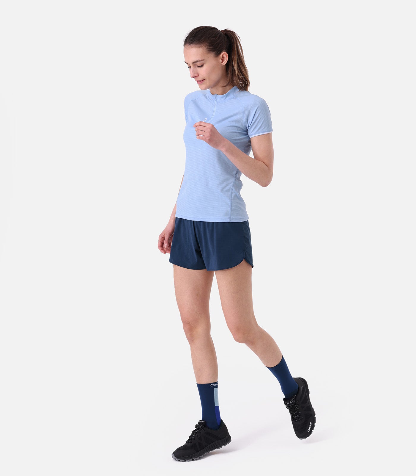 cimalp-autane-2-f-t-shirt-trail-femme-ciel-demi-zip image 2
