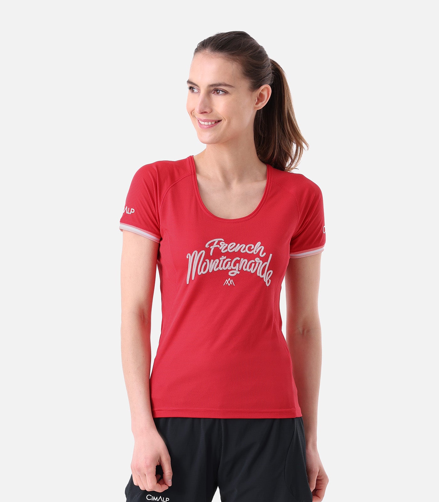 cimalp-la-fran-aise-2-f-t-shirt-trail-femme-rose-respirant image 7