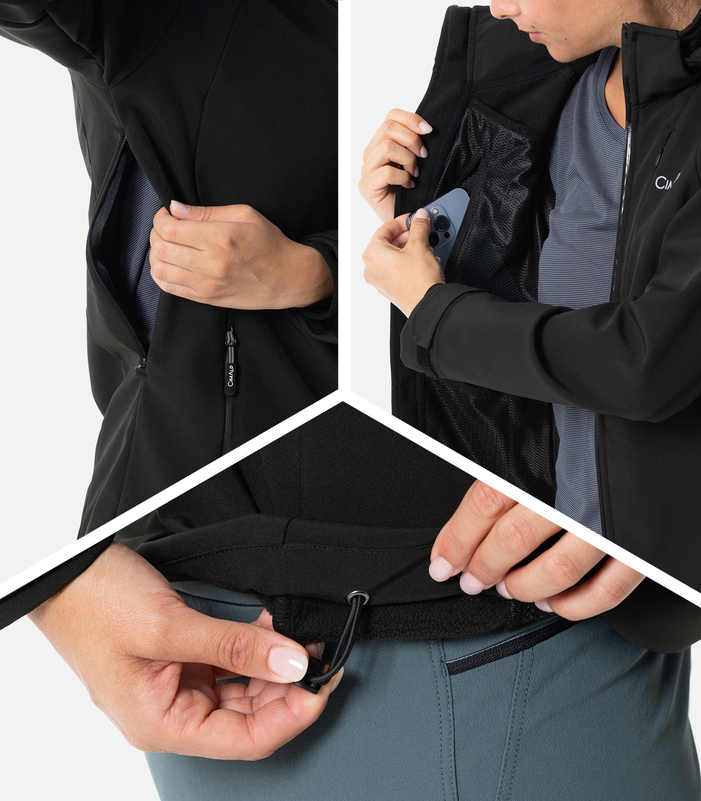 cimalp-energy-5-f-softshell-femme-noire-d-perlante image 5
