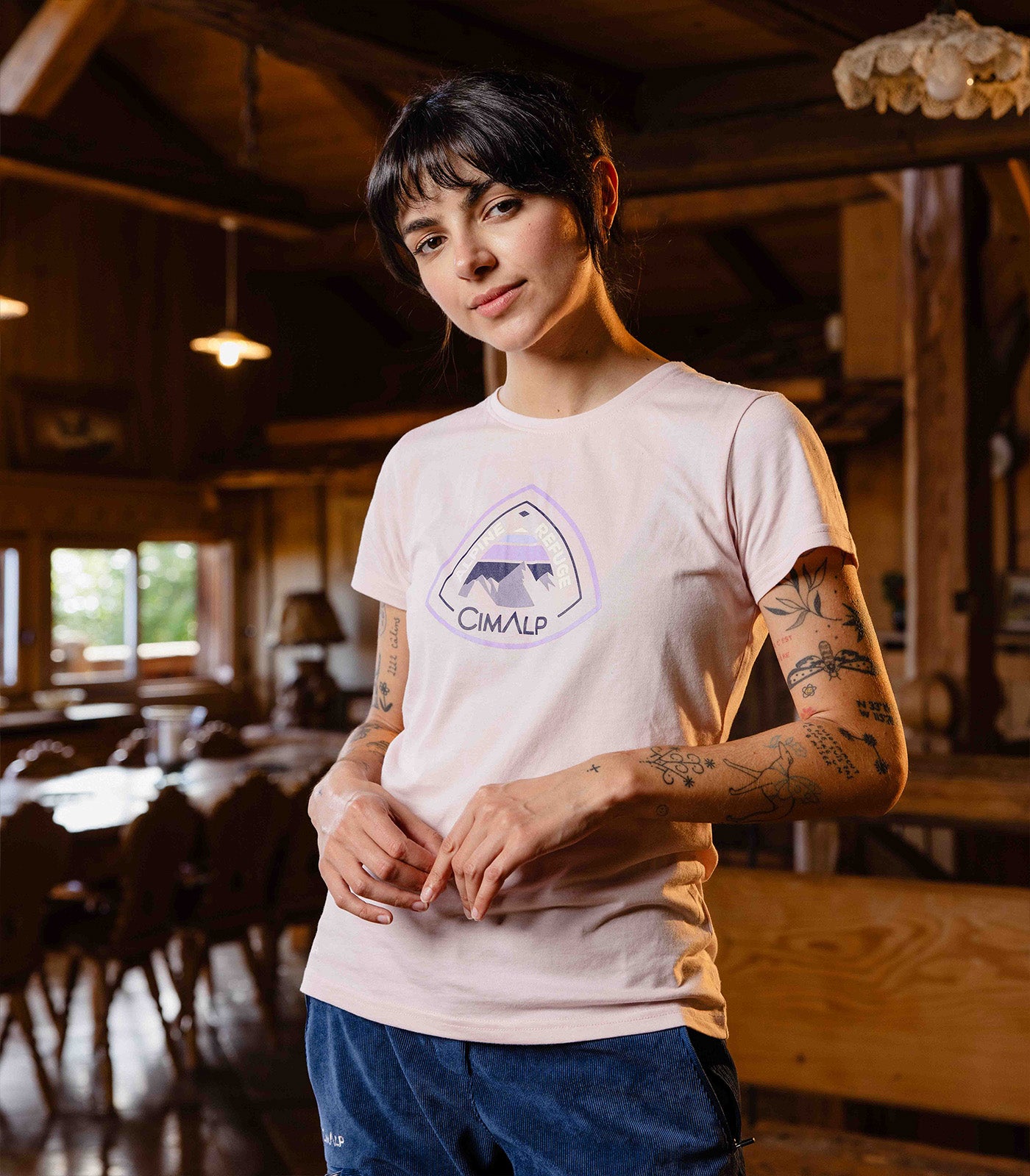 cimalp-almet-f-alpine-refuge-t-shirt-rando-femme-rose image 1