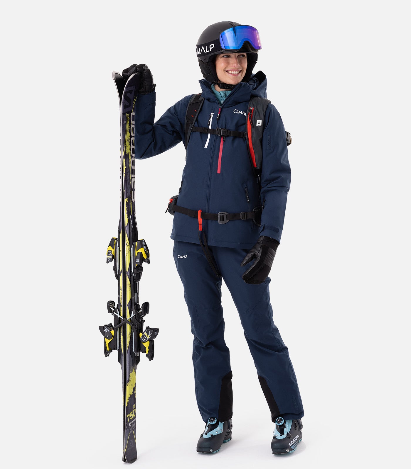 cimalp-oisans-3-f-veste-de-ski-femme-rouge-stretch-imperm-able image 4
