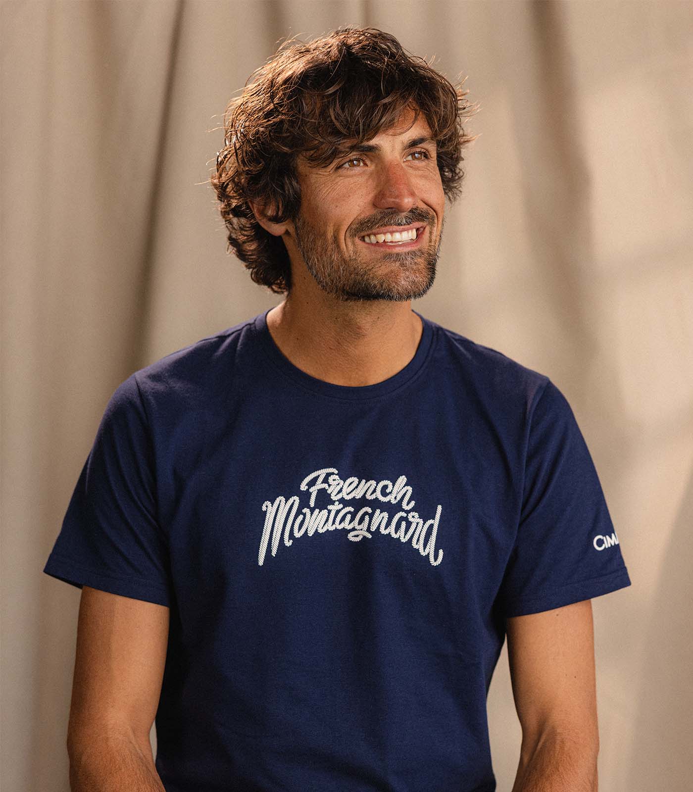 cimalp-daily-french-t-shirt-rando-homme-marine-coton image 1