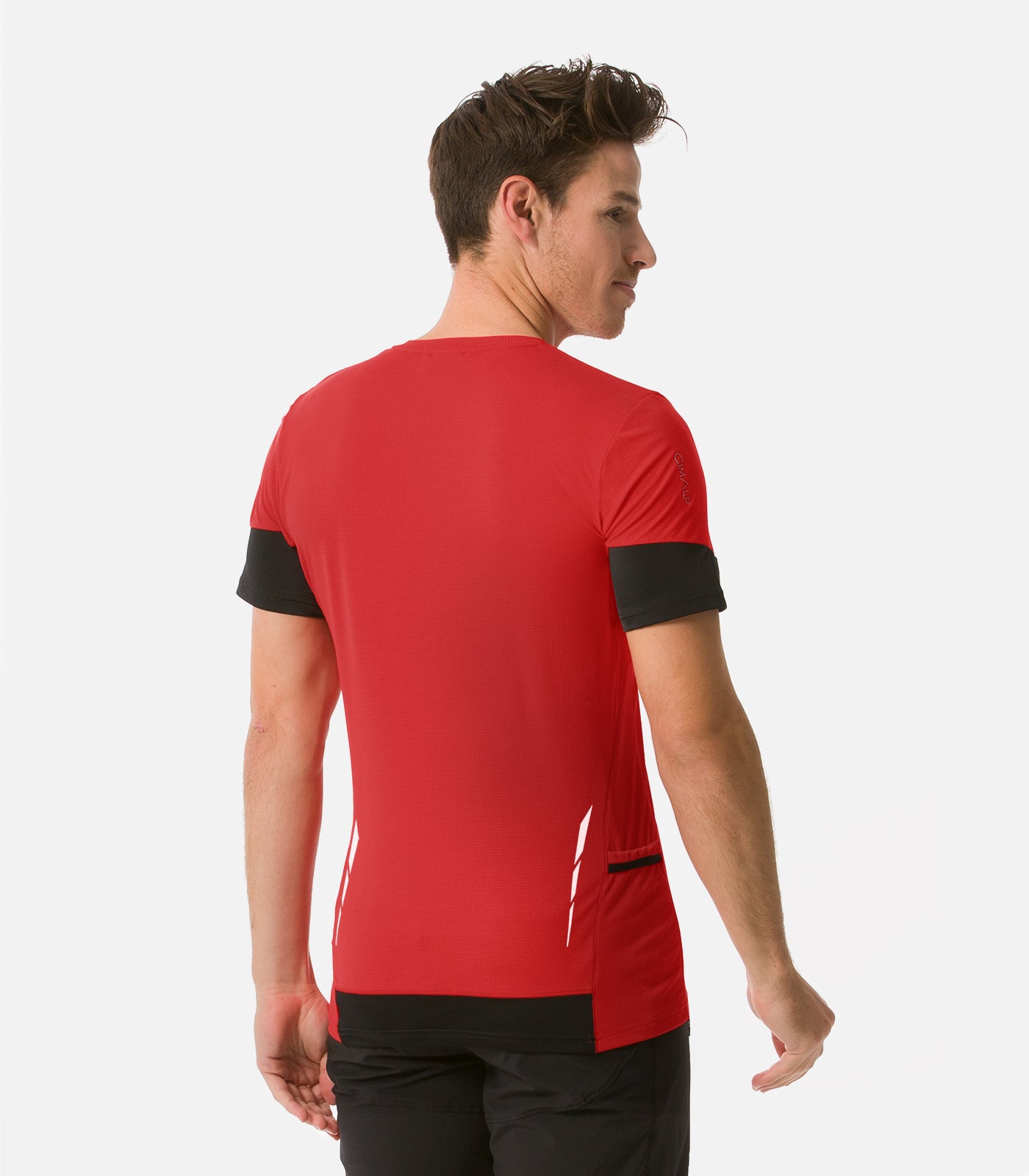 cimalp-bauges-2-h-t-shirt-trail-homme-rouge-respirant image 4