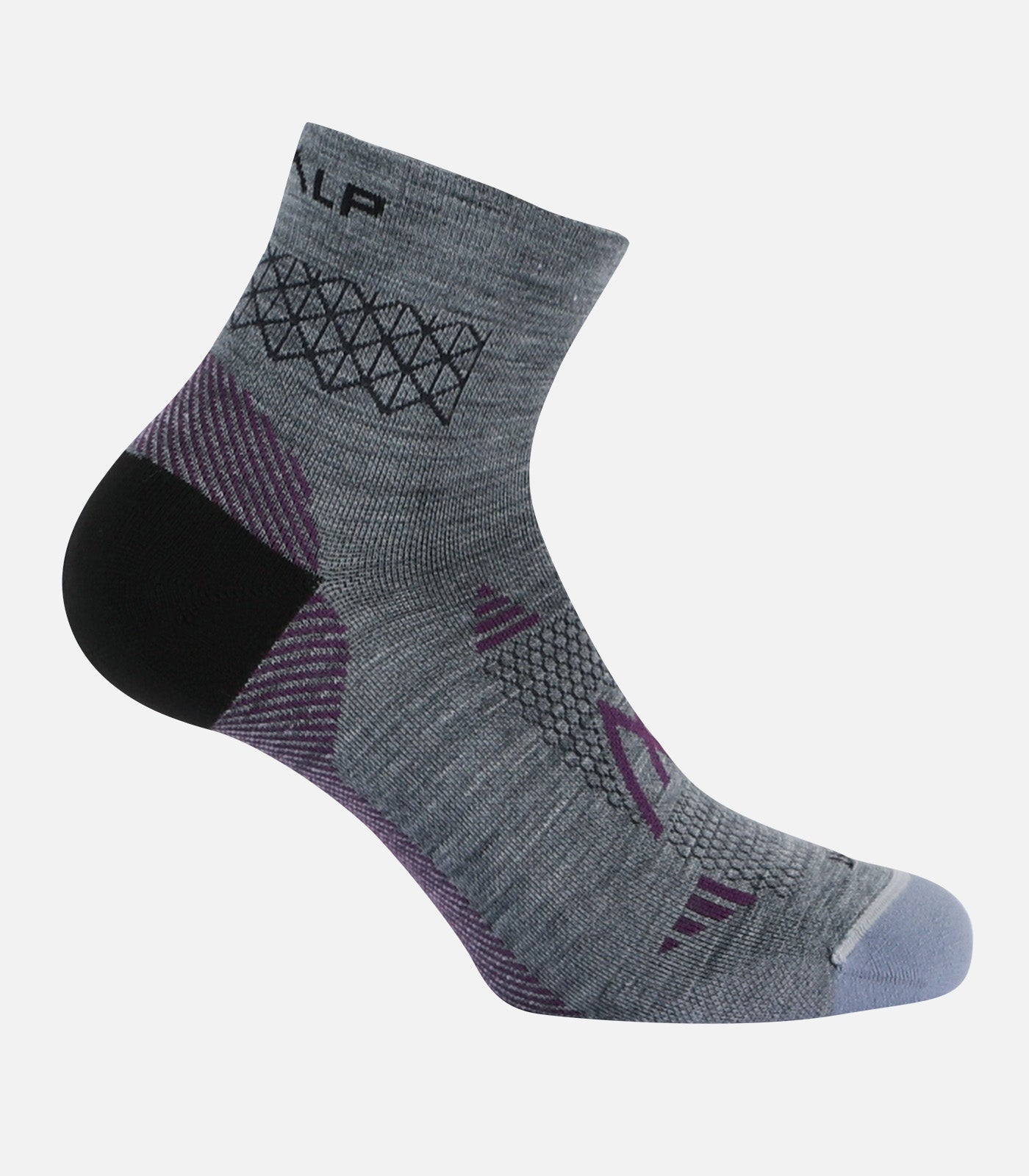 cimalp-run-mid-chaussettes-randonn-e-noir-blanc-merinos image 7