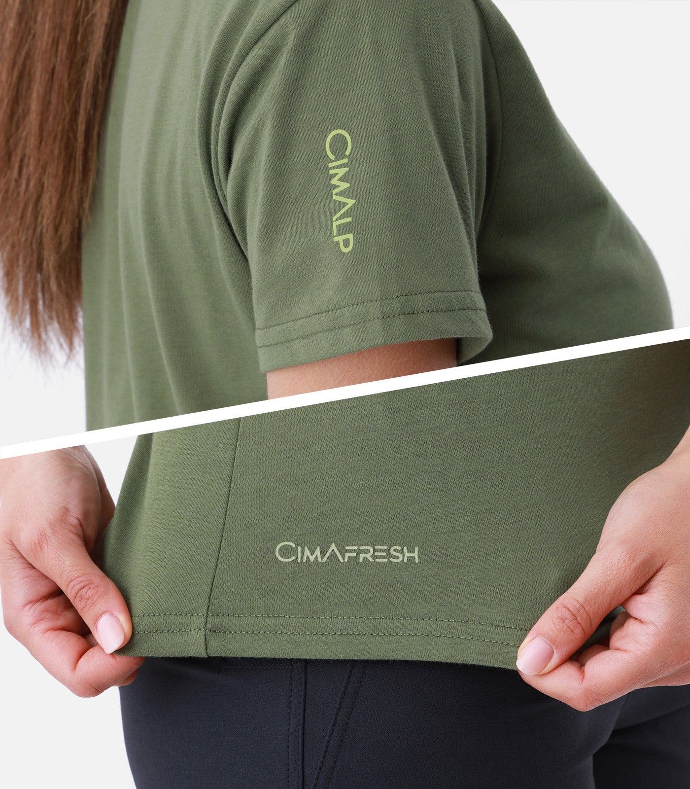 cimalp-alpinist-f-t-shirt-rando-femme-kaki-anti-uv image 5