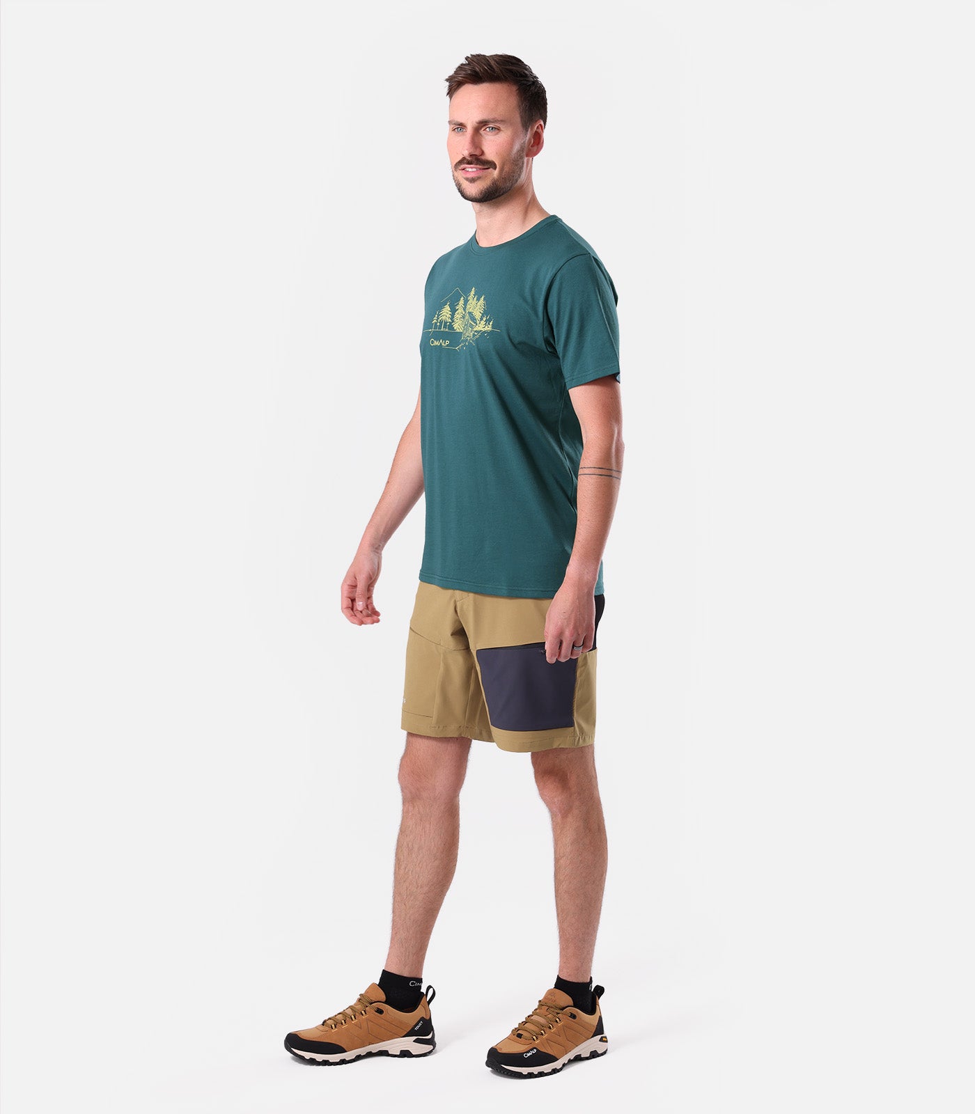 cimalp-shelter-h-t-shirt-randonn-e-homme-vert-anti-odeurs-upf-30 image 2