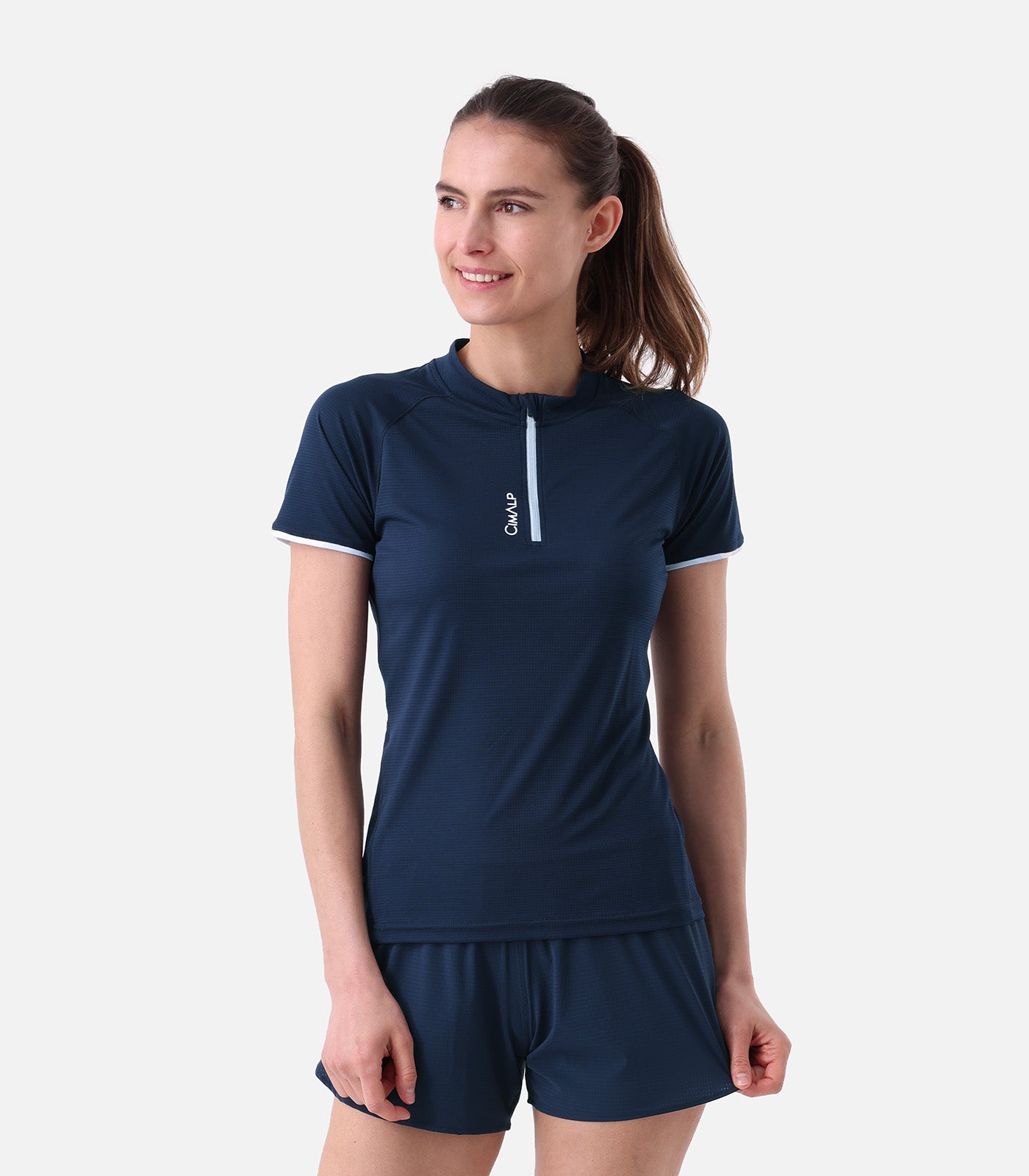 cimalp-autane-2-f-t-shirt-trail-femme-ciel-demi-zip image 4
