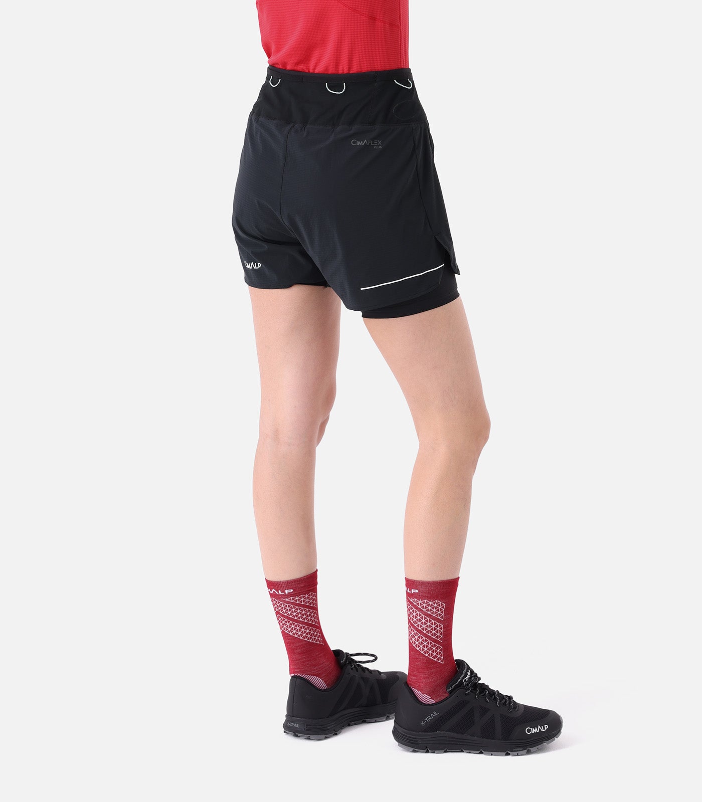 cimalp-restonica-2-f-short-trail-femme-mauve-2-en-1-ceinture image 3