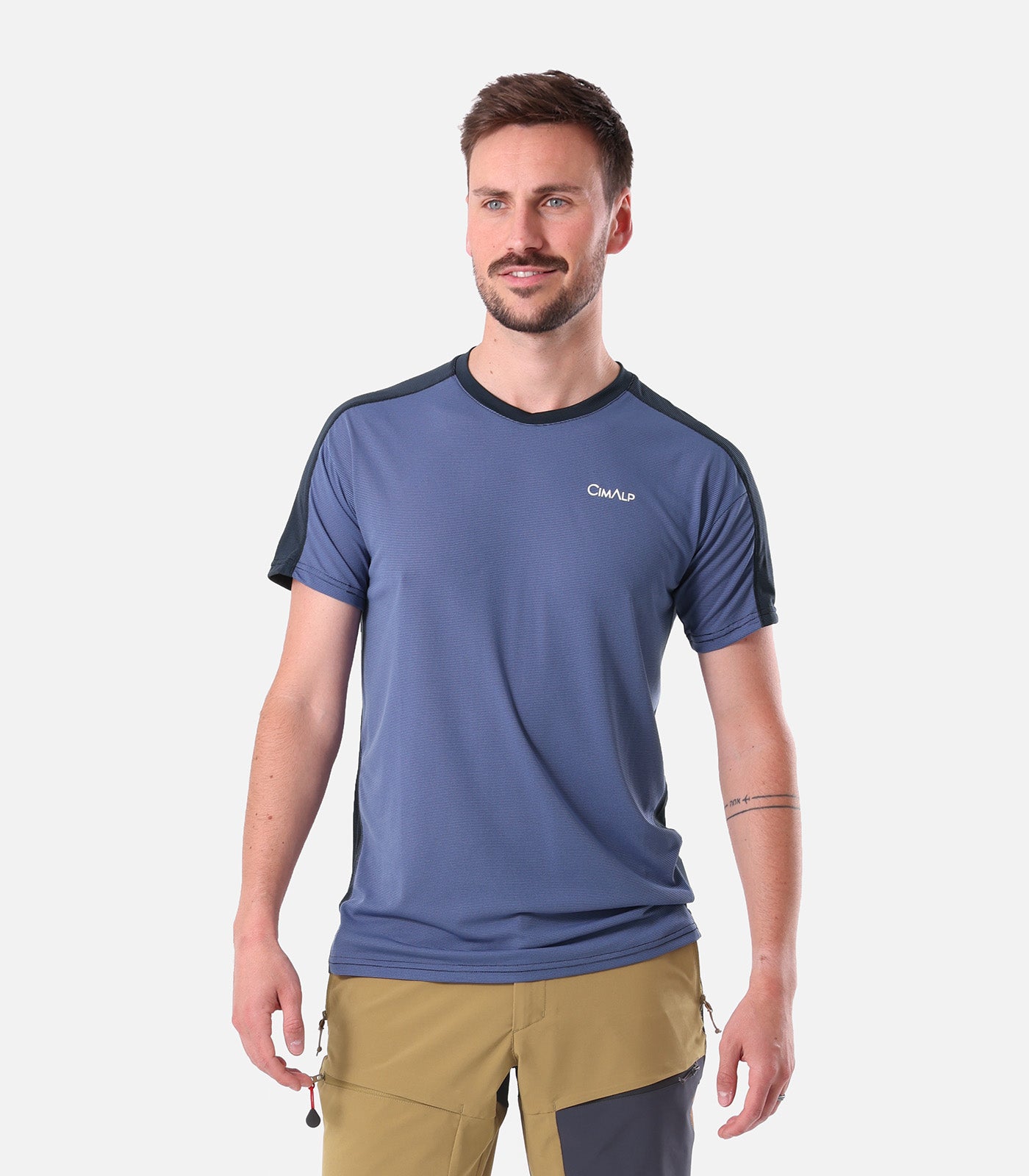 cimalp-eiger-2-h-bicolore-t-shirt-randonn-e-homme-grenat-respirant image 1