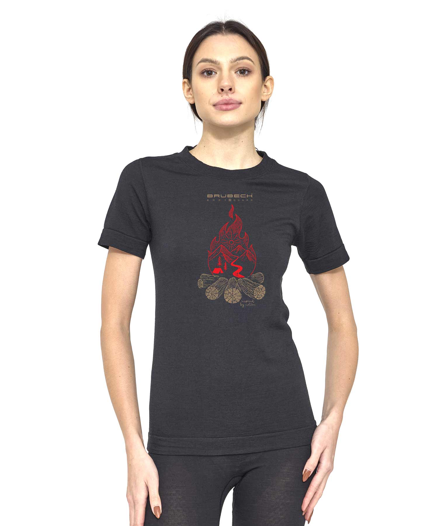 brubeck-outdoor-wool-pro-t-shirt-m-rinos-femme-manches-courtes image 2