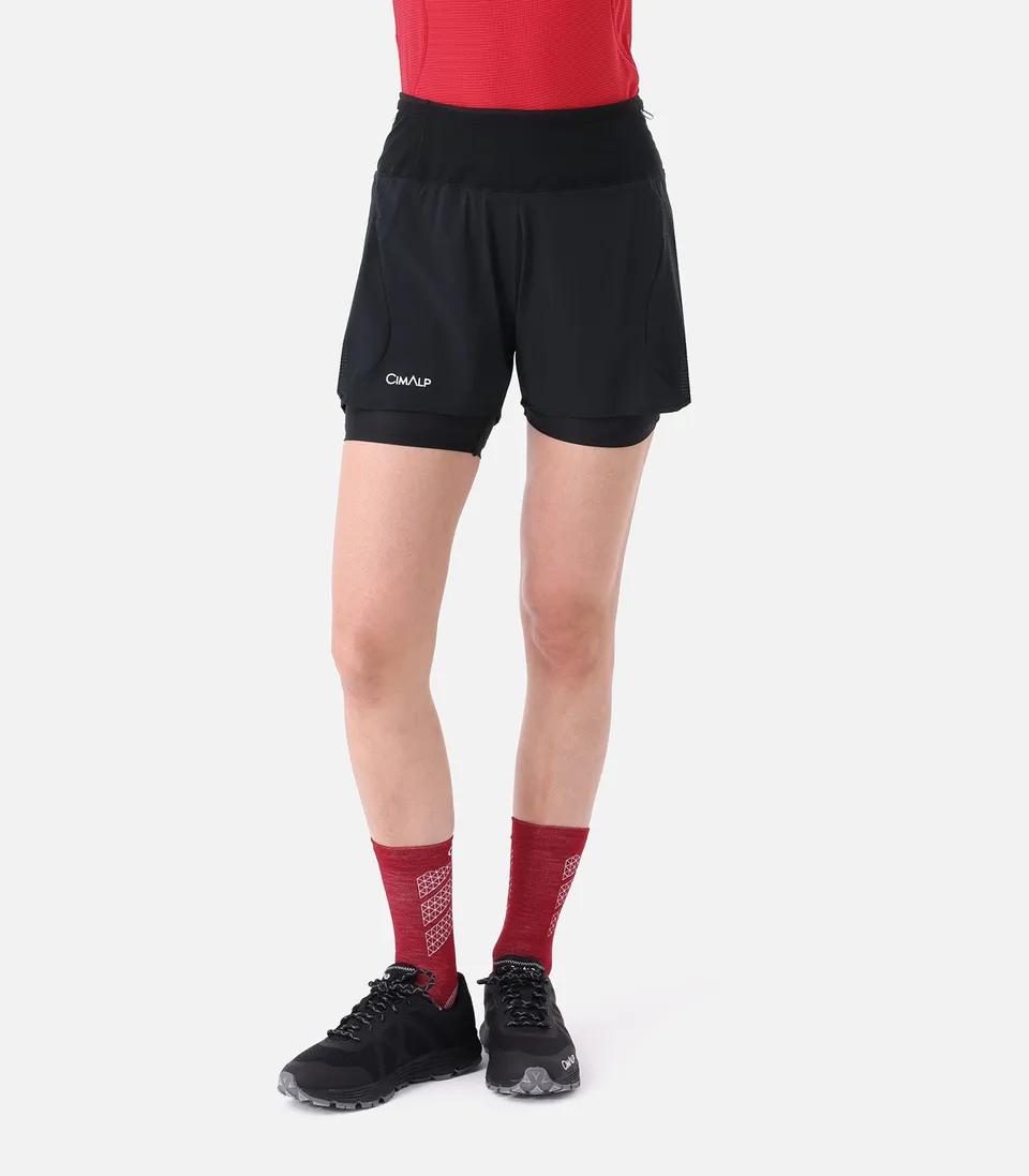 cimalp-restonica-2-f-short-trail-femme-mauve-2-en-1-ceinture image 1