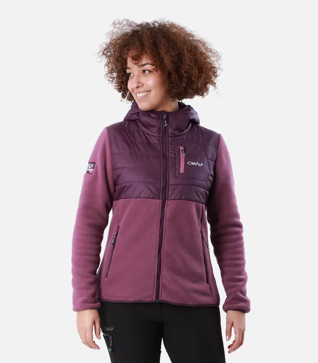 cimalp-charvet-f-veste-polaire-femme-bordeaux-m-rinos image 1