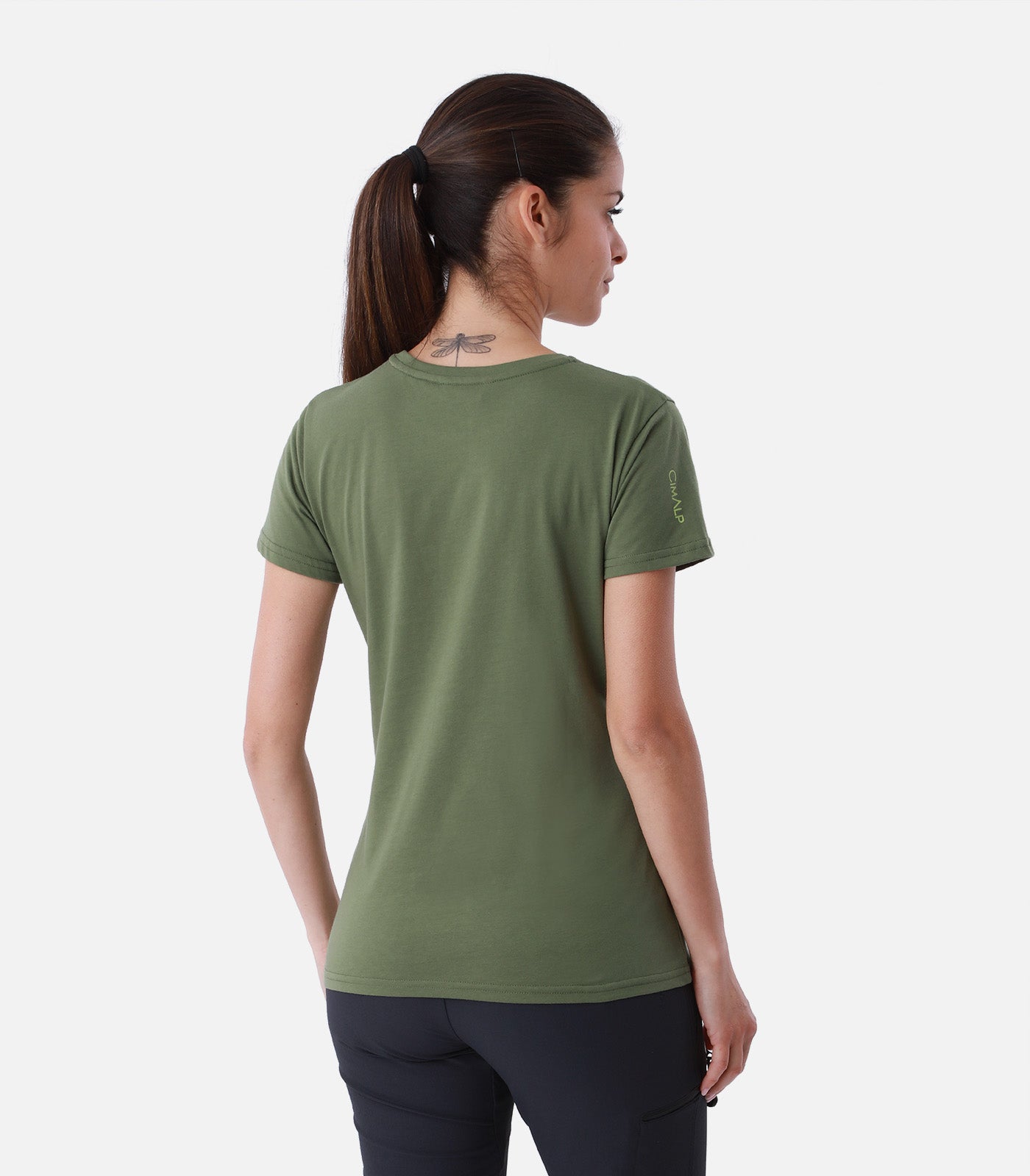 cimalp-alpinist-f-t-shirt-rando-femme-kaki-anti-uv image 4