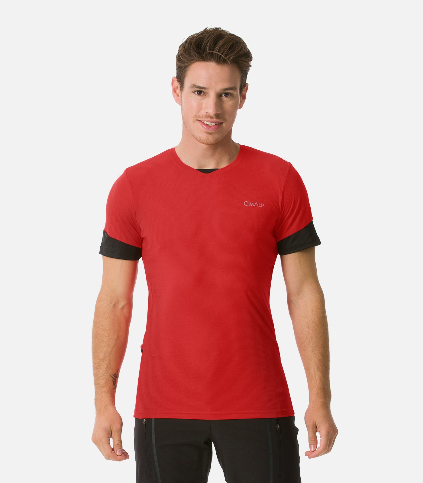 cimalp-bauges-2-h-t-shirt-trail-homme-rouge-respirant image 1