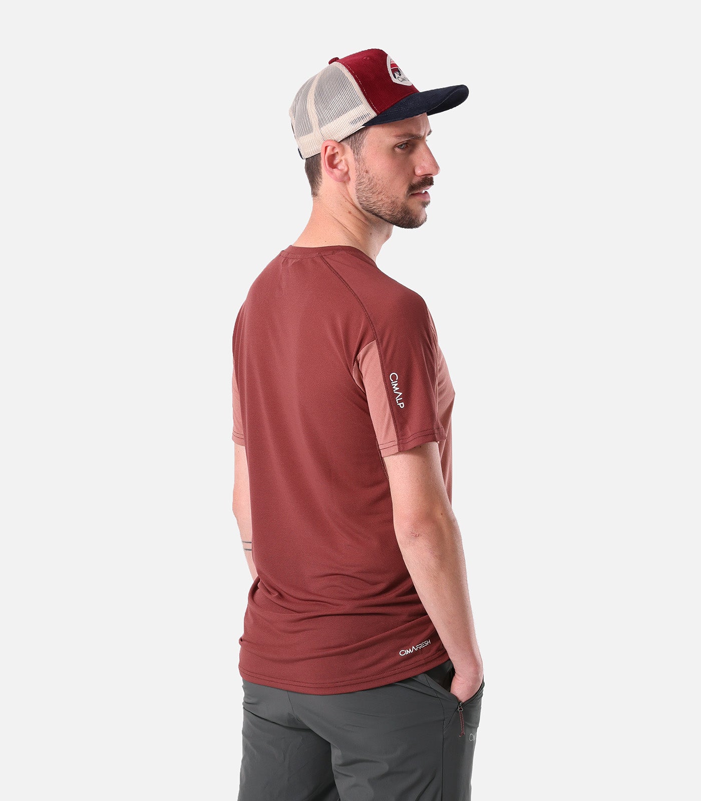 cimalp-eiger-2-h-bicolore-t-shirt-randonn-e-homme-grenat-respirant image 6