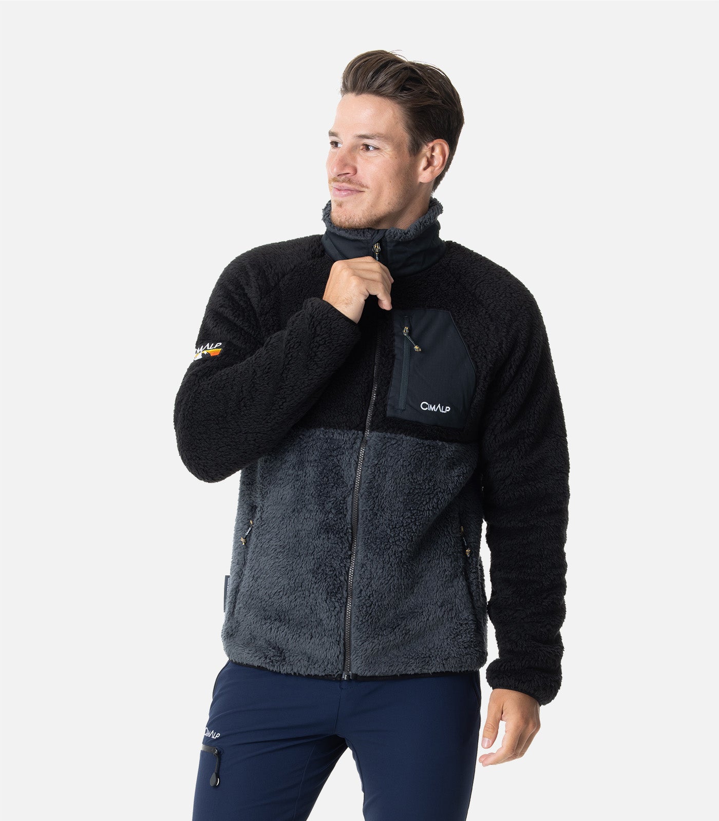 cimalp-refuge-2-h-veste-polaire-homme-noir-poils-longs image 1