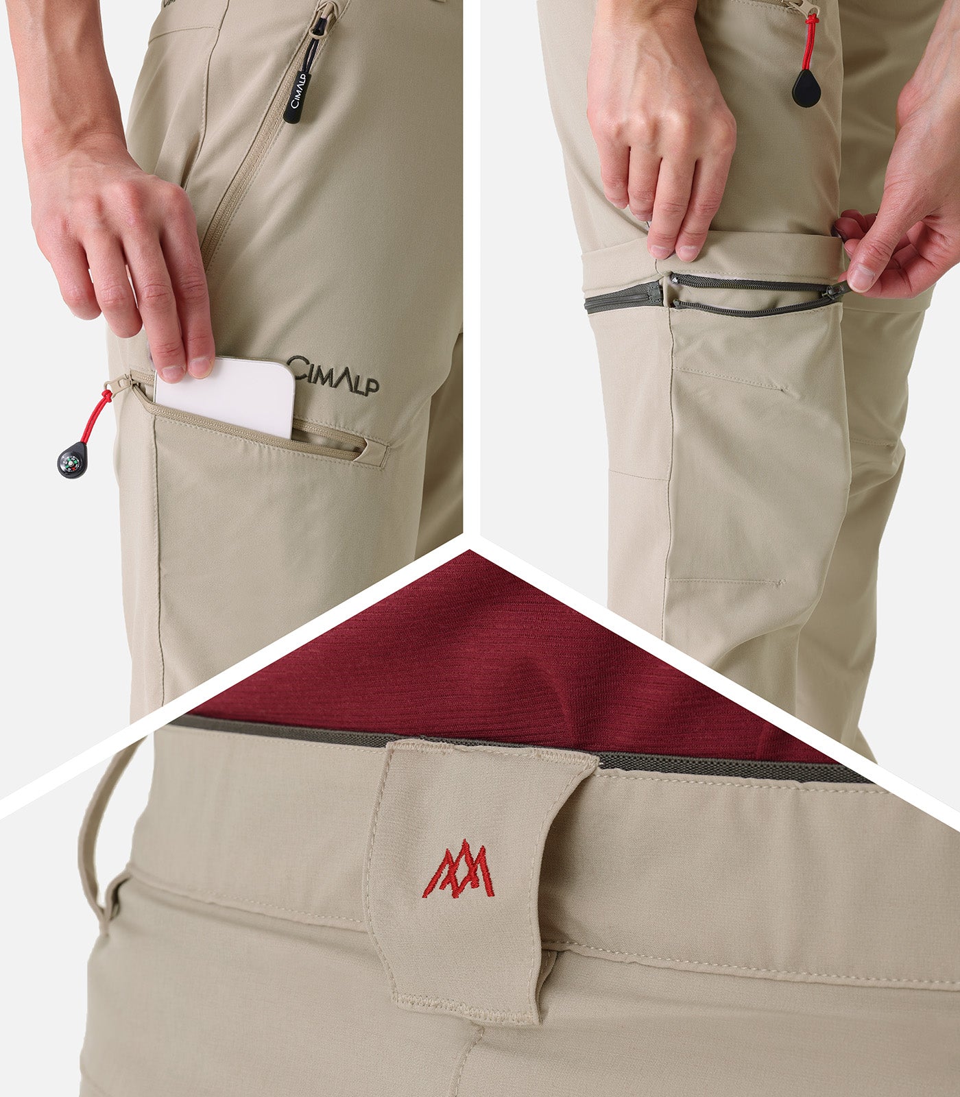 cimalp-claret-f-pantalon-rando-femme-convertible-sable image 5