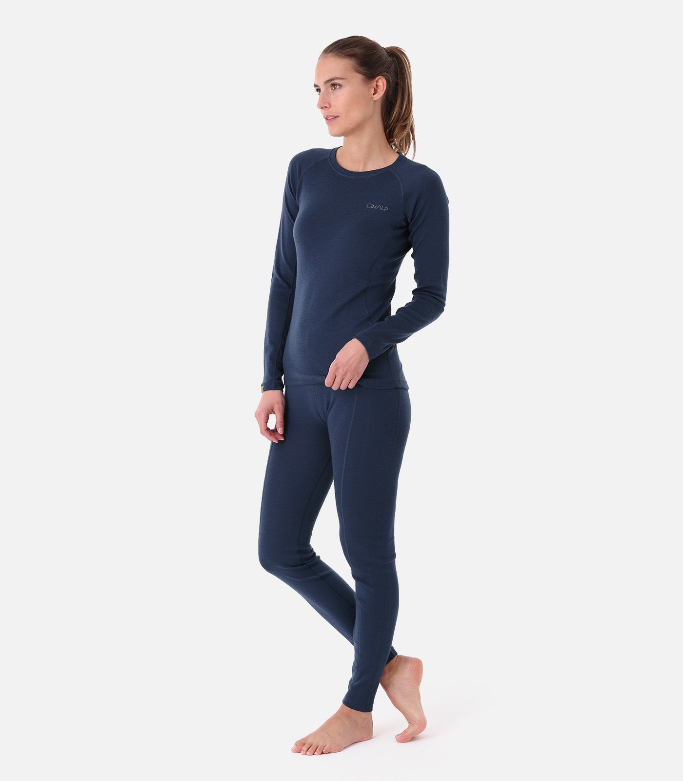 cimalp-wool-pant-240-collant-thermique-femme-noir-m-rinos image 3