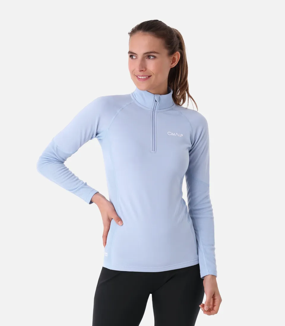 cimalp-x-warm-zip-5-f-sous-v-tement-demi-zip-noir image 1