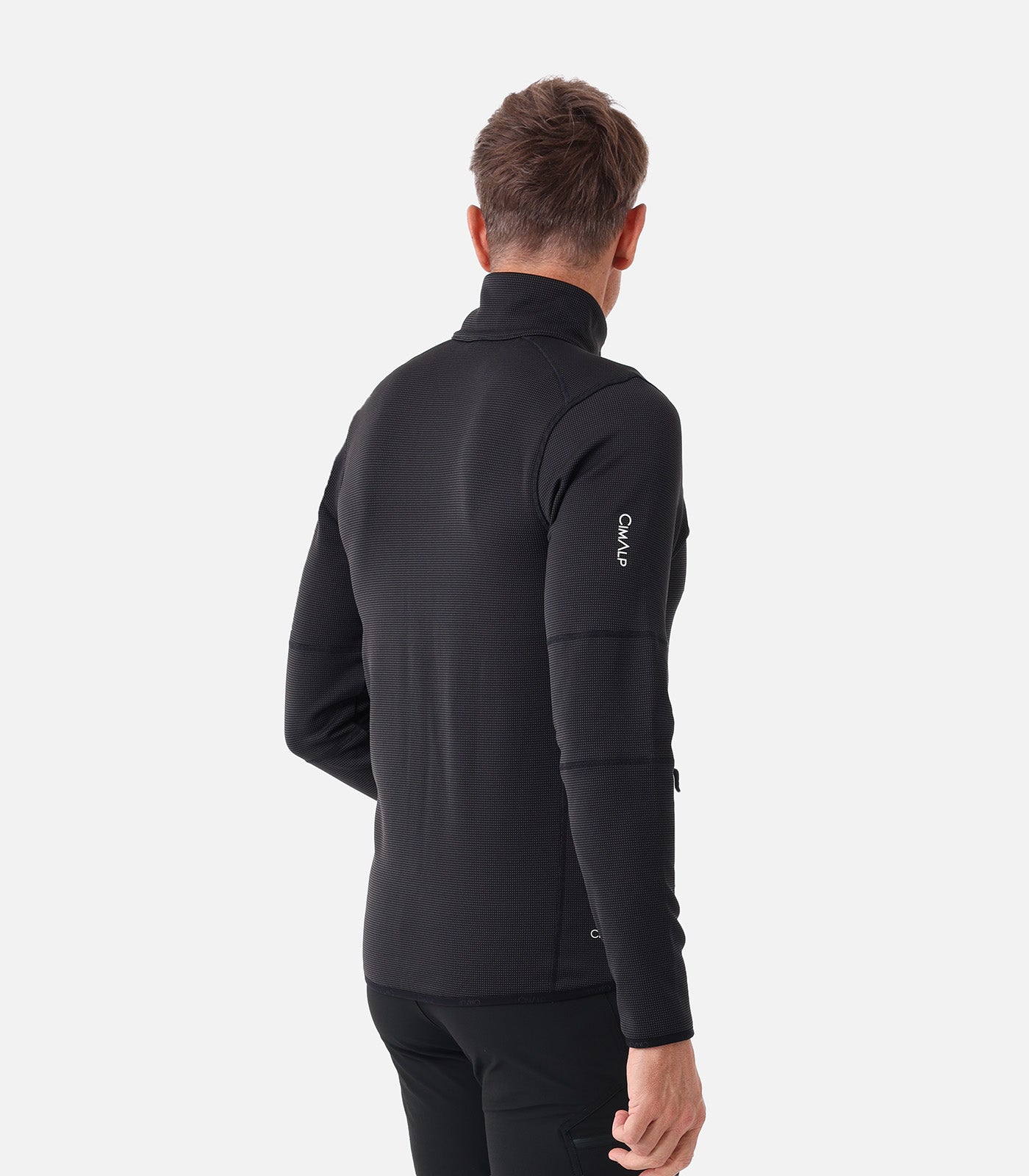 cimalp-brevent-2-h-veste-polaire-homme-vert-fonc-stretch image 4