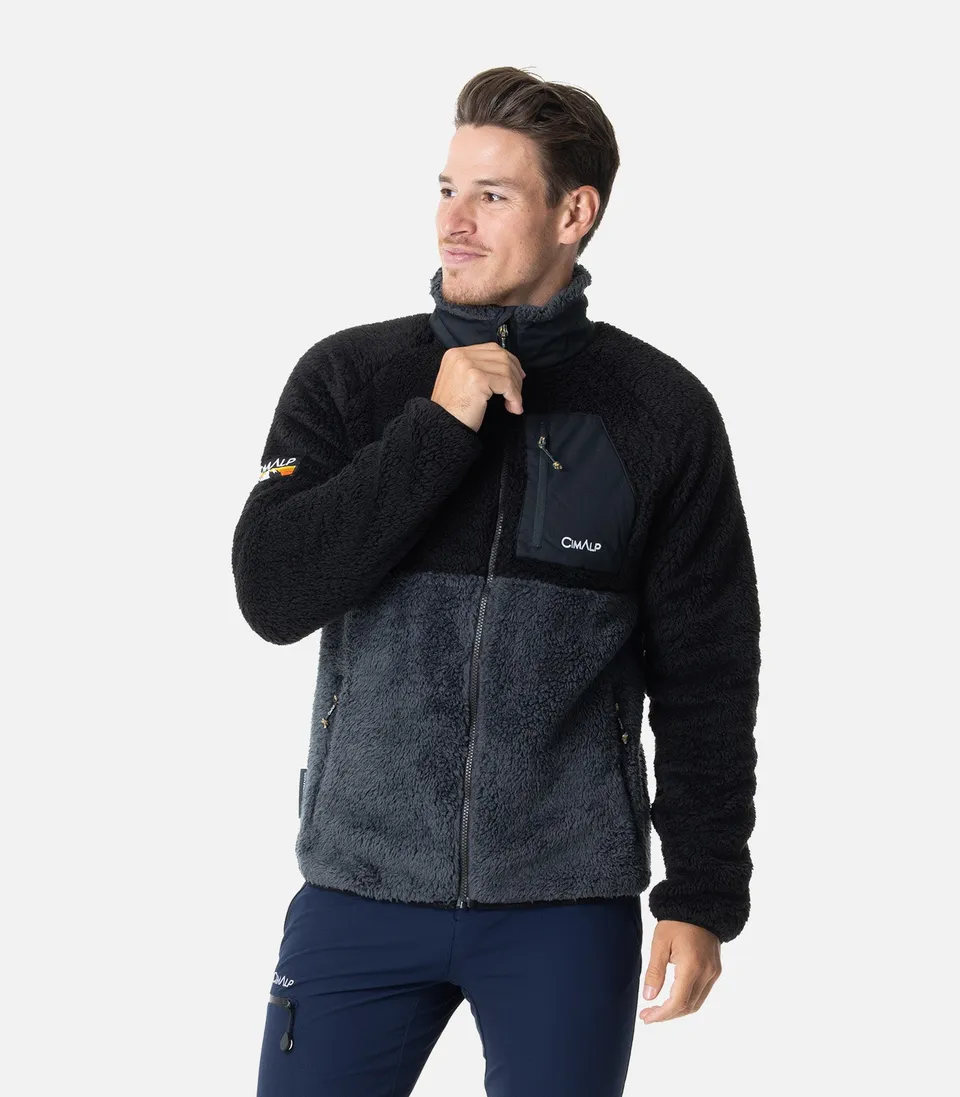 cimalp-refuge-2-h-veste-polaire-homme-noir-poils-longs image 1