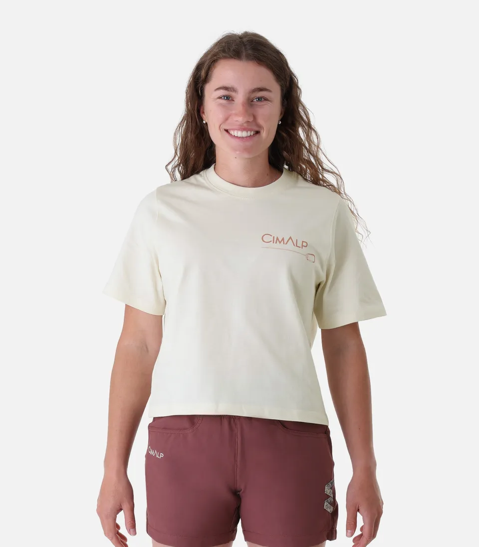 cimalp-rope-f-t-shirt-escalade-femme-beige-coton image 1