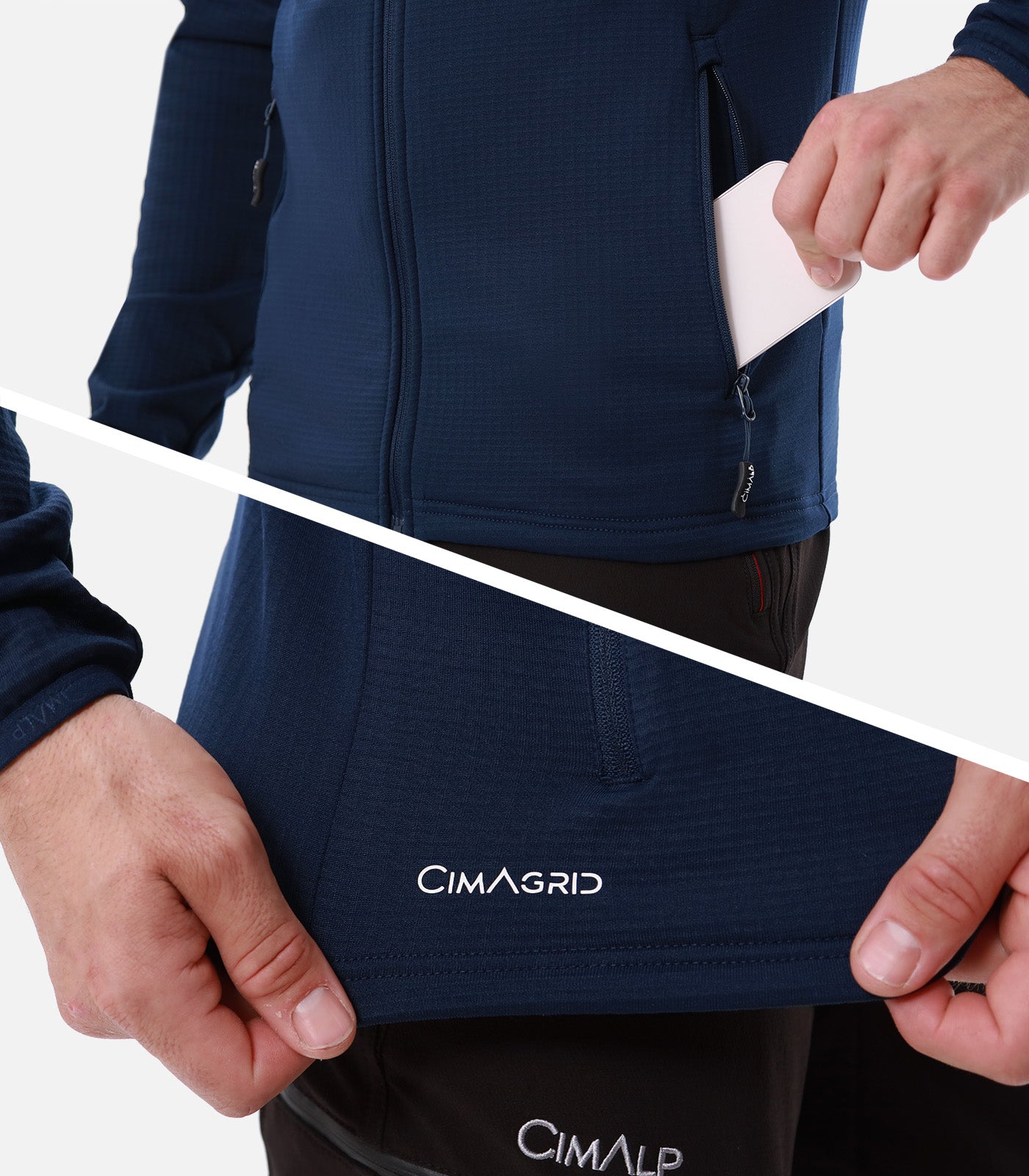 cimalp-chiran-h-veste-polaire-homme-bordeaux-respirante image 5