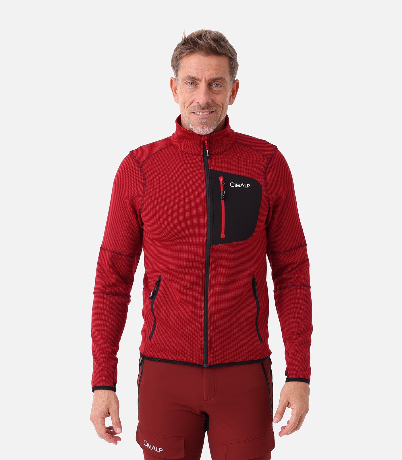 cimalp-brevent-2-h-veste-polaire-homme-vert-fonc-stretch image 5
