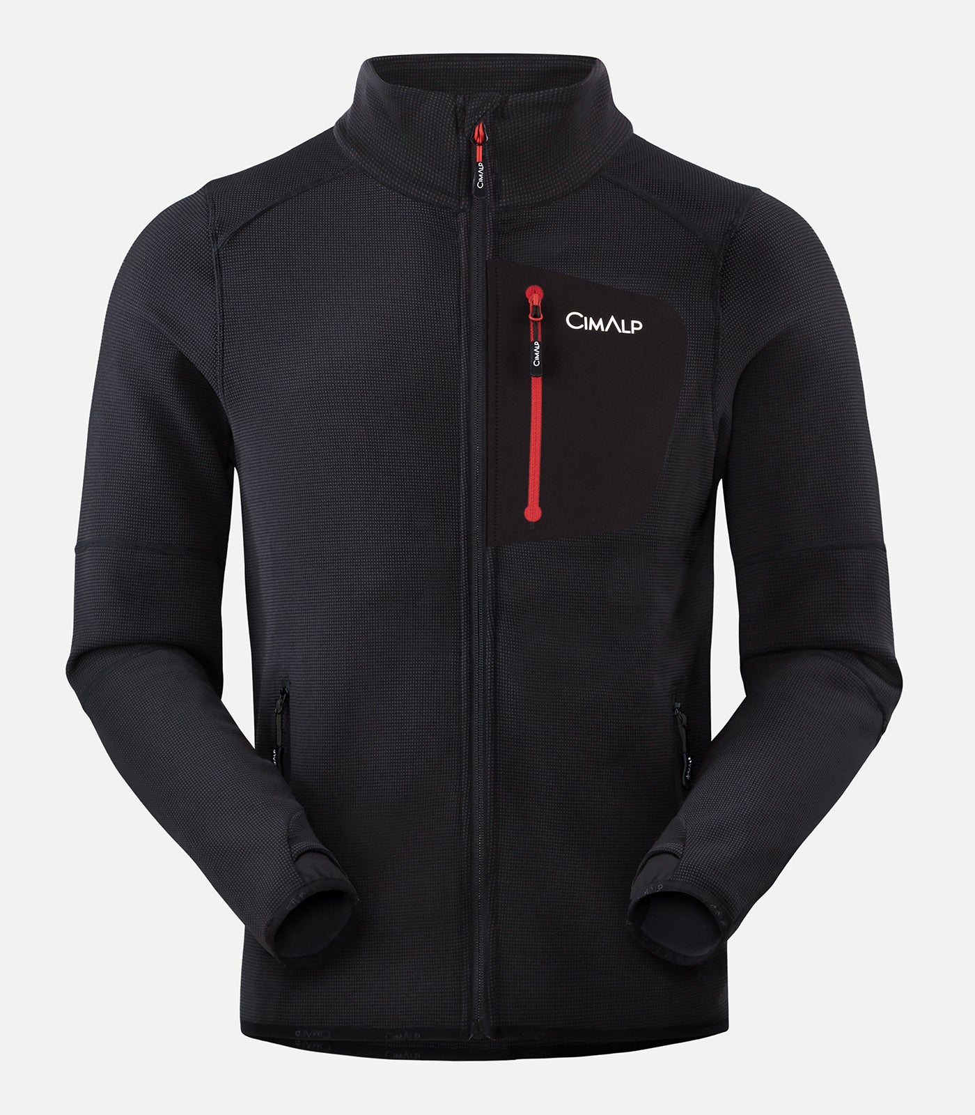 cimalp-brevent-2-h-veste-polaire-homme-vert-fonc-stretch image 2