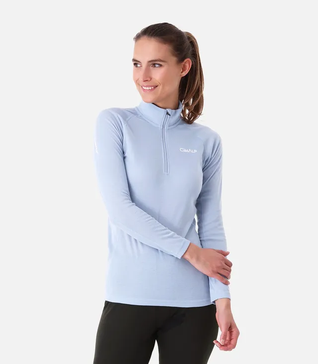 cimalp-warm-zip-5-f-sous-v-tement-thermique-femme-noir-col-zip image 1