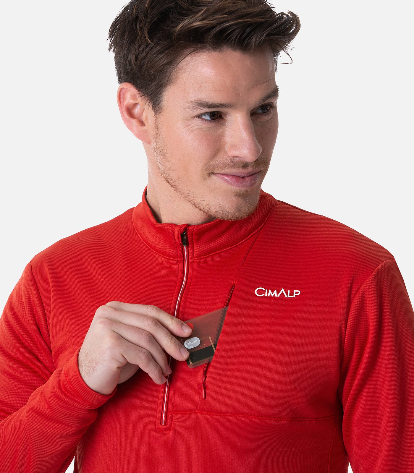 cimalp-verdon-h-polaire-homme-rouge-stretch image 5
