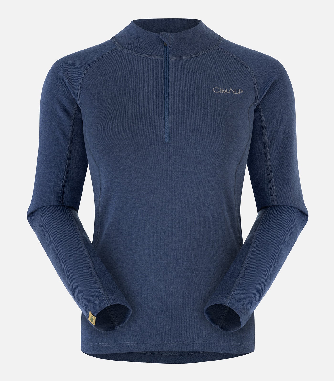 cimalp-wool-zip-200-f-haut-thermique-femme-m-rinos-noir image 2