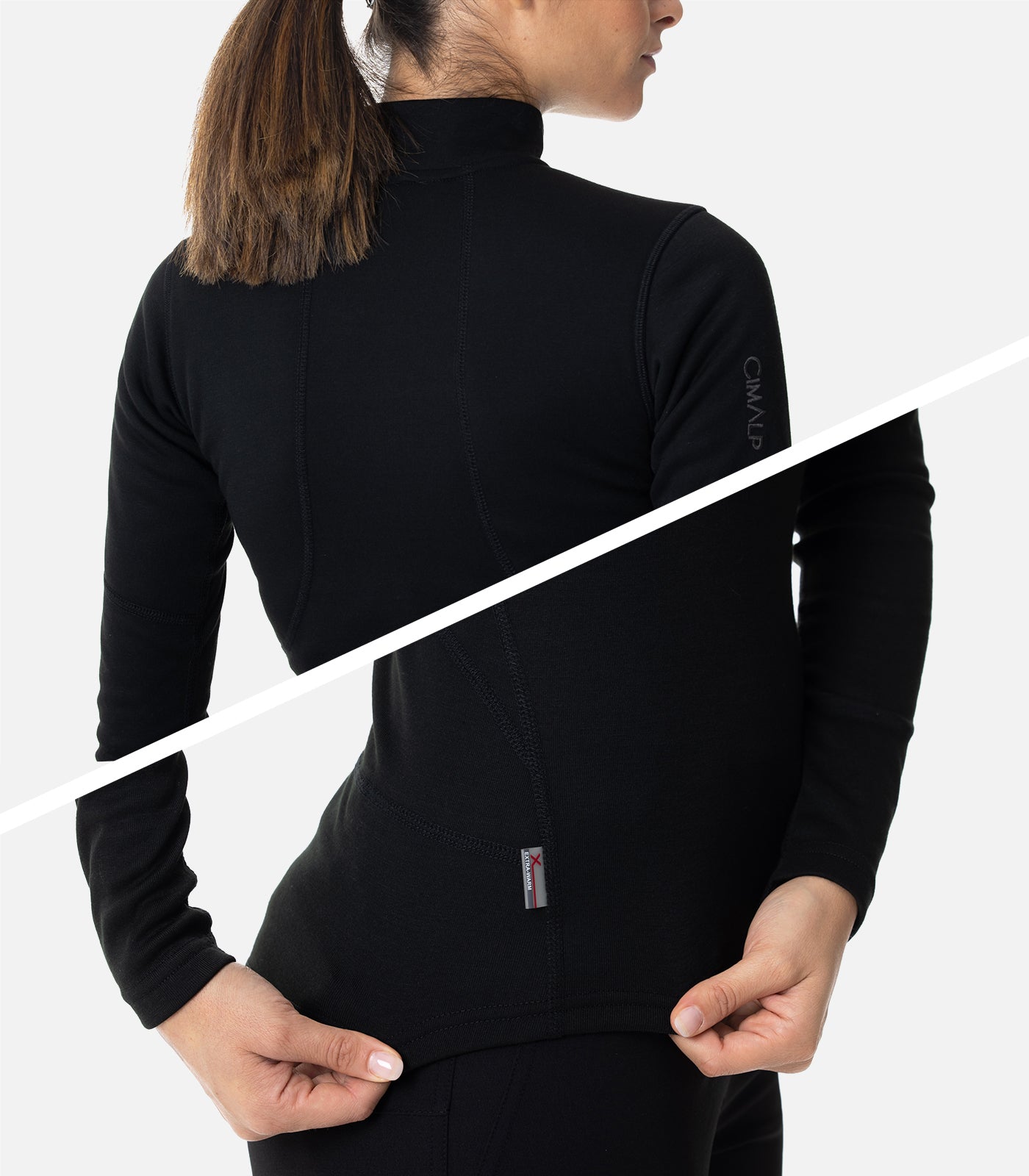 cimalp-x-warm-zip-4-f-sous-v-tement-thermique-femme-noir image 5
