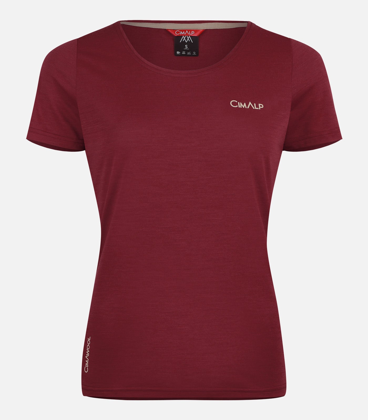 cimalp-aigliere-4-f-t-shirt-randonn-e-femme-bordeaux-respirant image 2