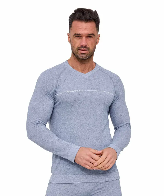 brubeck-comfort-night-t-shirt-pyjama-homme-manches-longues-lin image 1