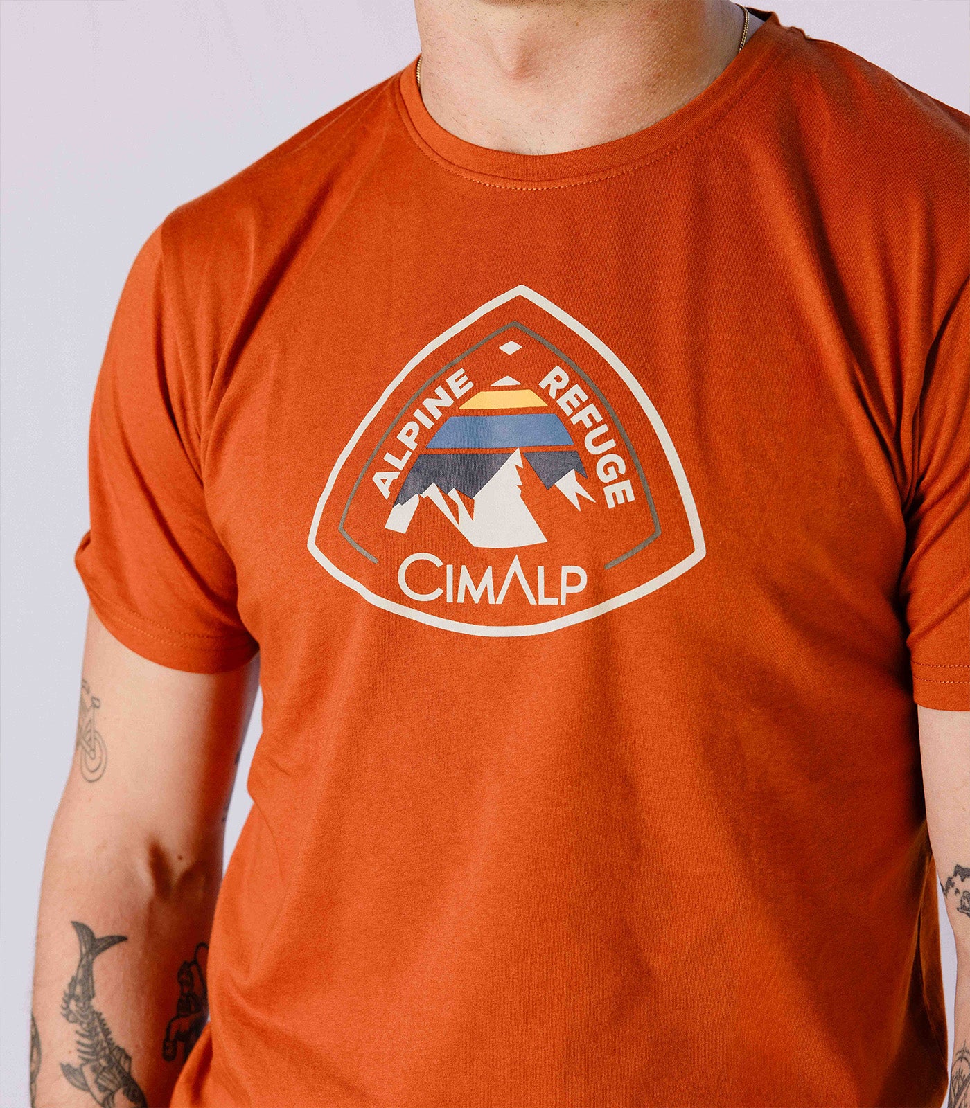 cimalp-almet-t-shirt-randonn-e-homme-marron-coton-recycl image 3