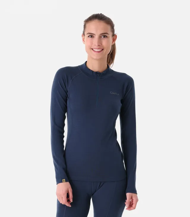 cimalp-wool-zip-150-f-haut-thermique-femme-m-rinos-noir image 1